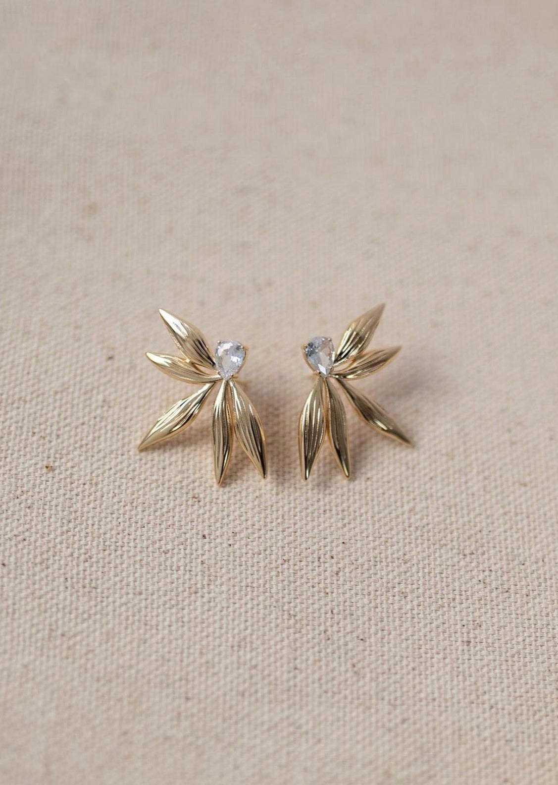 Golden Leaf Statement Earrings
