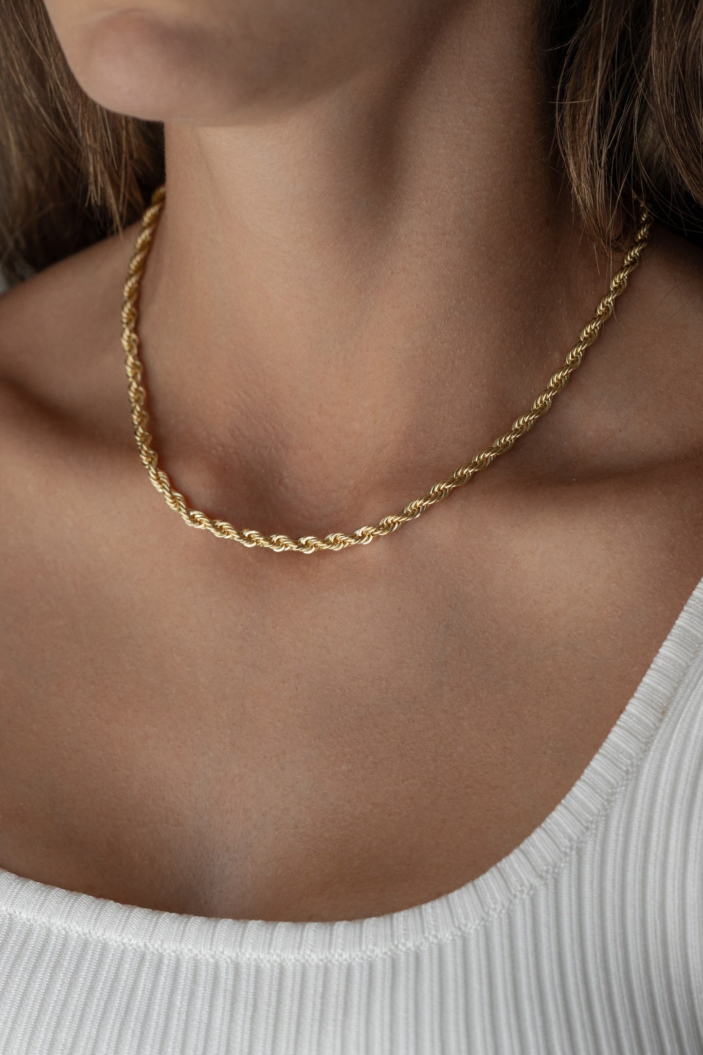 Minimalist Gold Rope Necklace