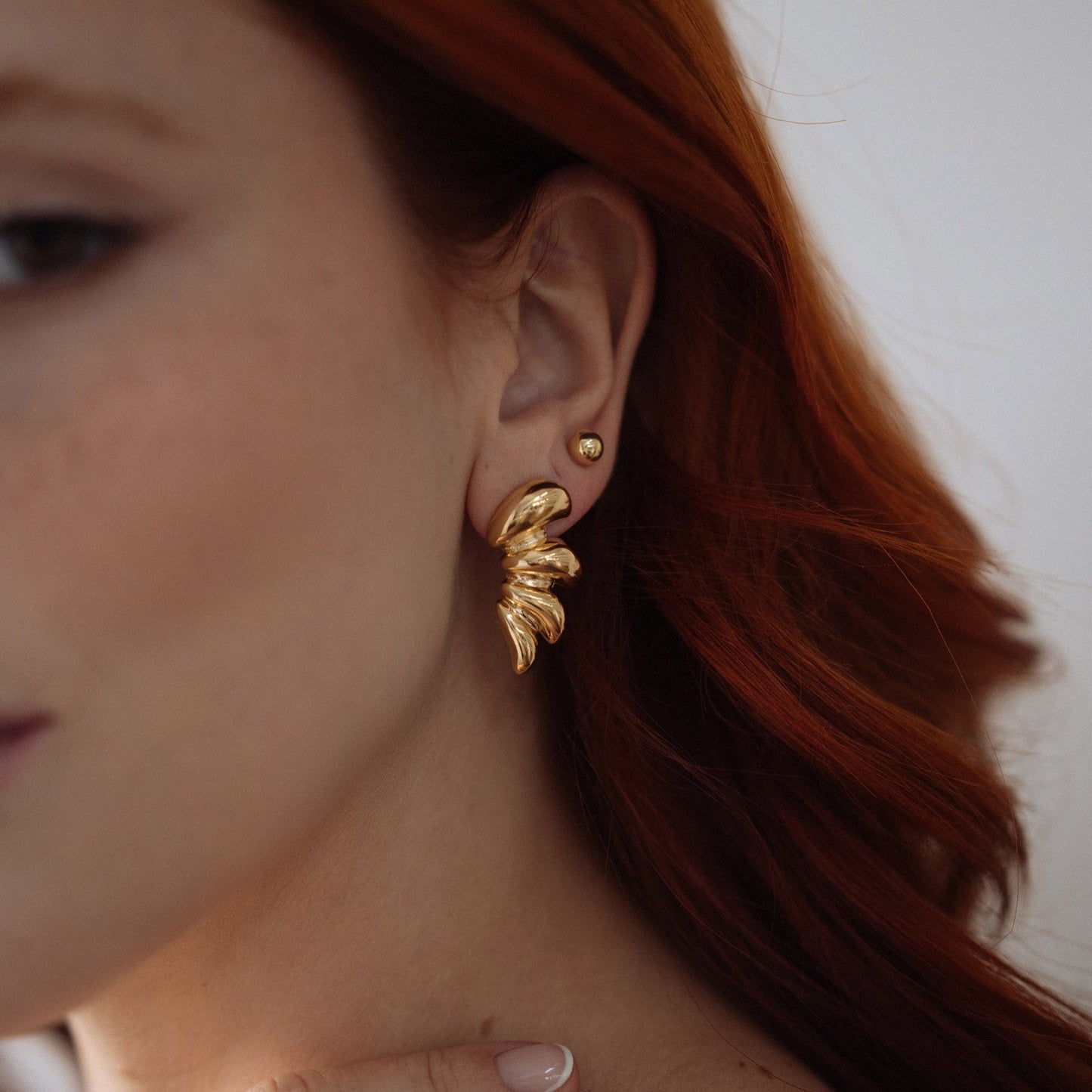 Abstract Gold Earrings