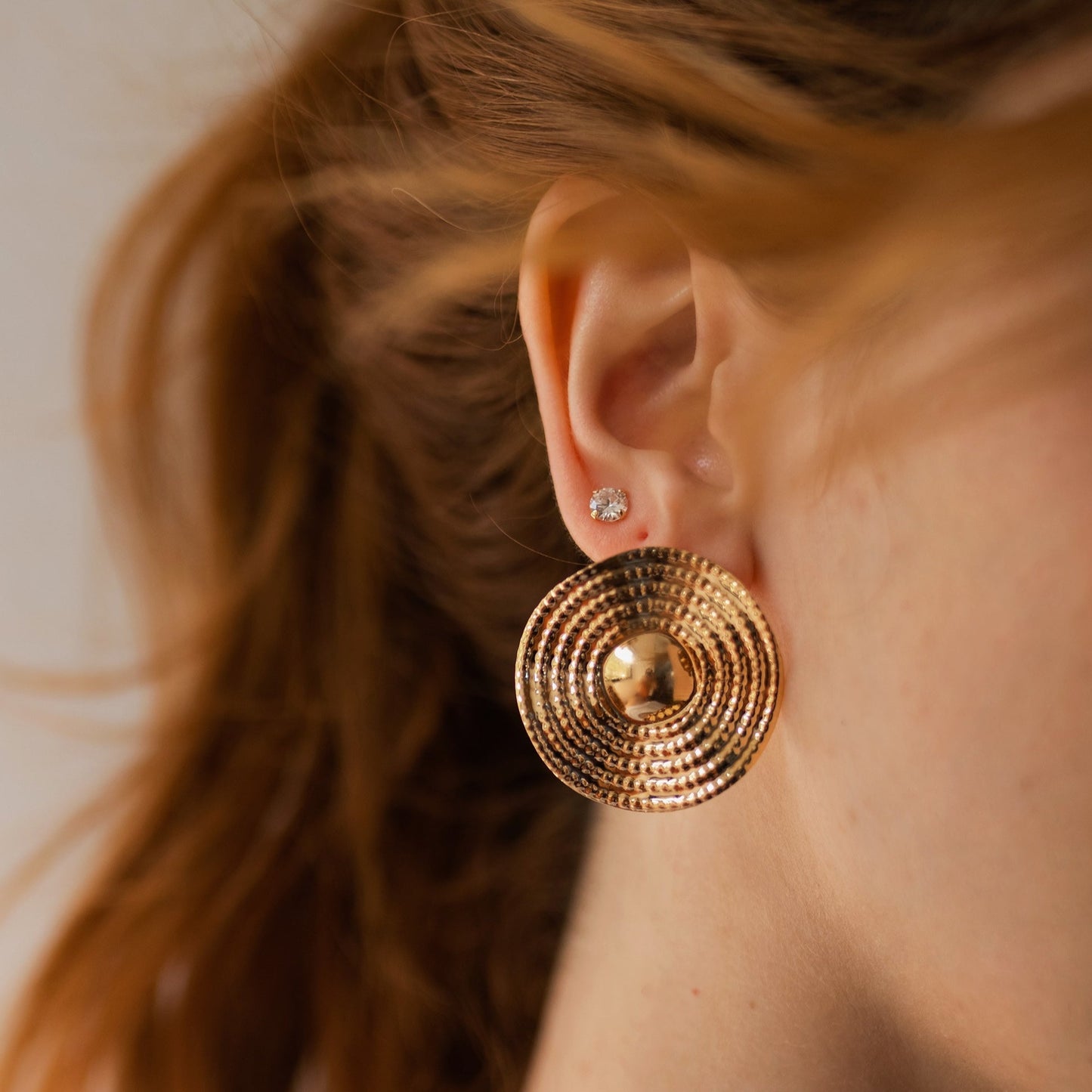 Vintage-Inspired Orbit Gold Earrings