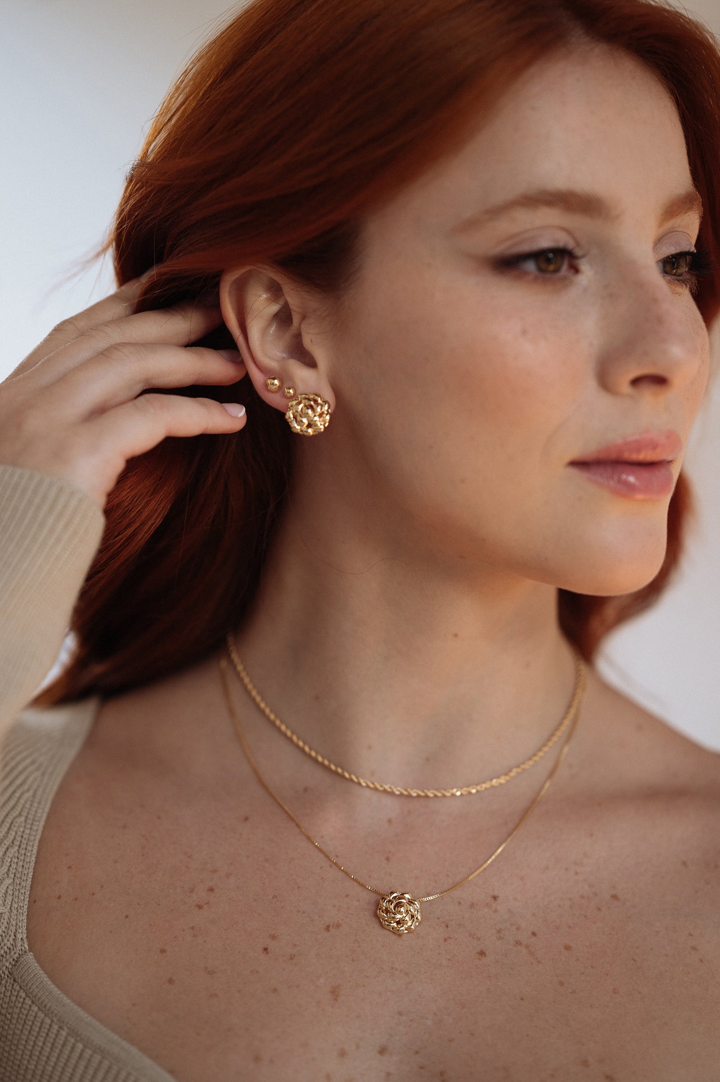 Radiant Gold Floral Necklace