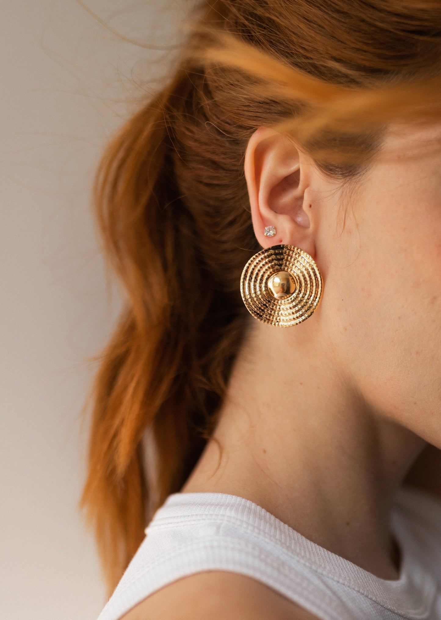 Vintage-Inspired Orbit Gold Earrings