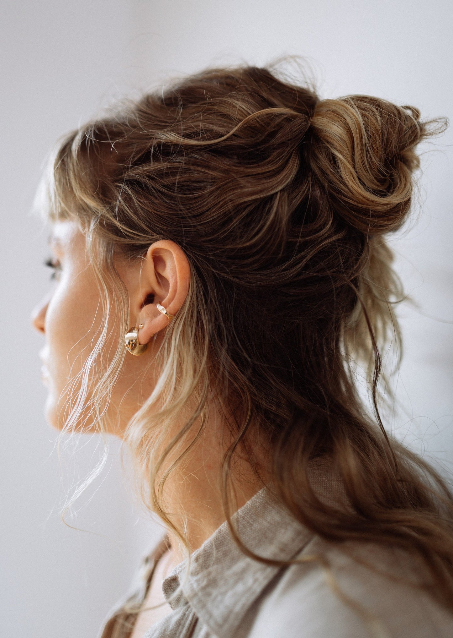 Classic Small Gold Oval Earrings