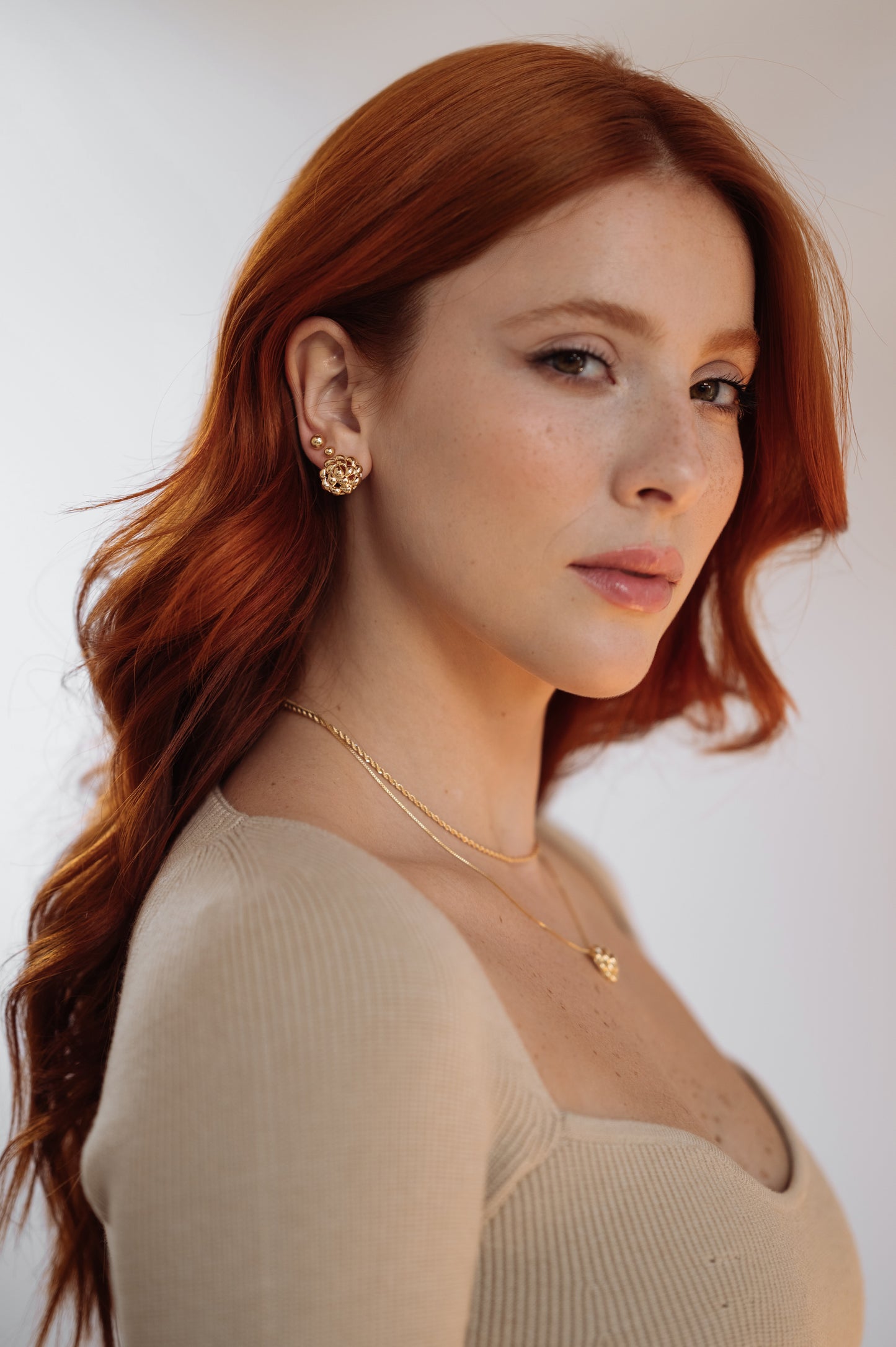 Radiant Gold Floral Necklace