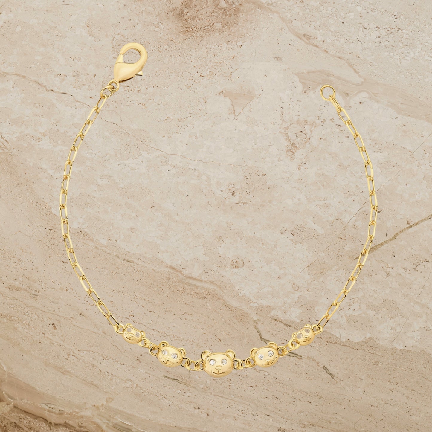 Super Tiny Bear Charm Bracelet