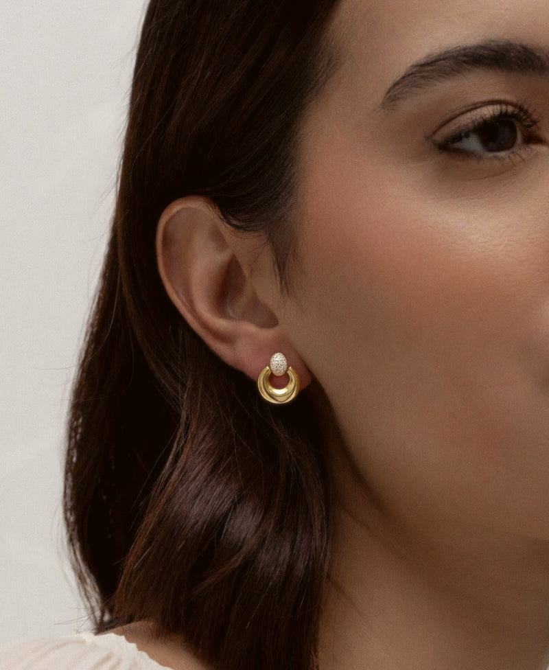 Minimalist CZ Hoop Earrings