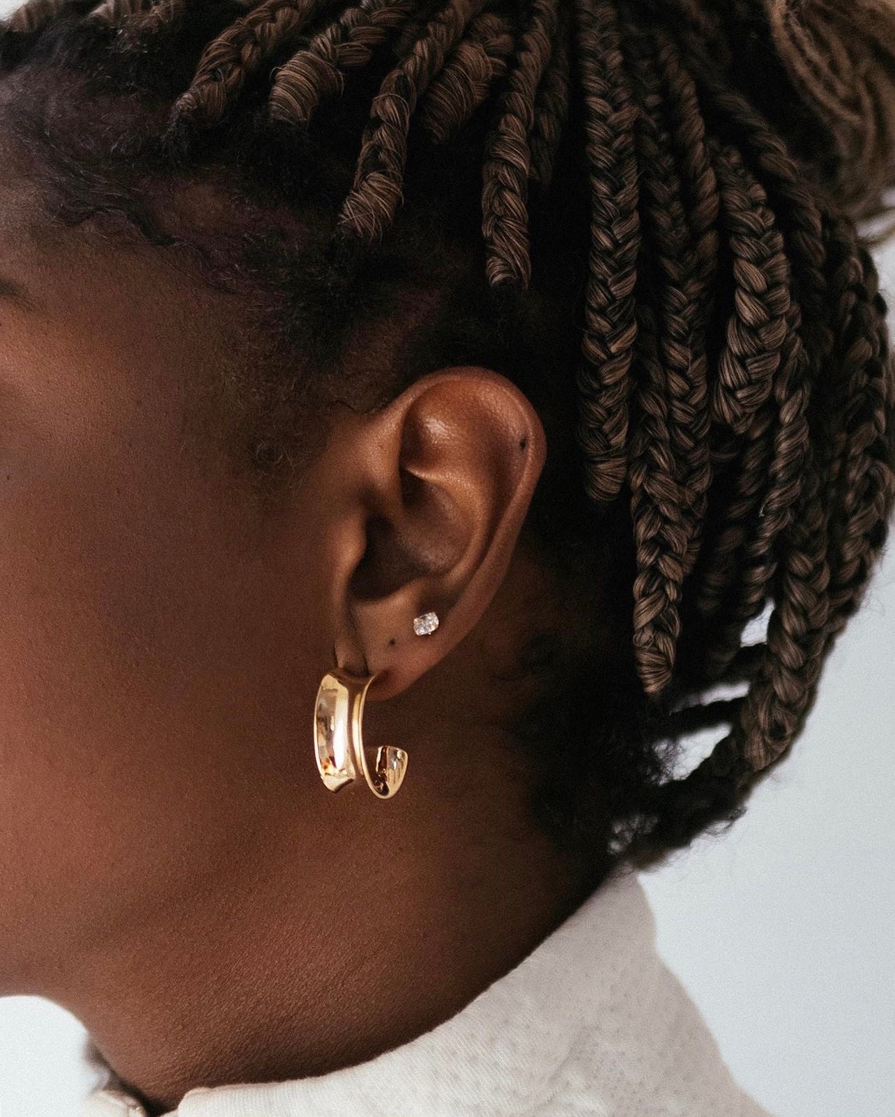 Statement Gold Hoops Earrings