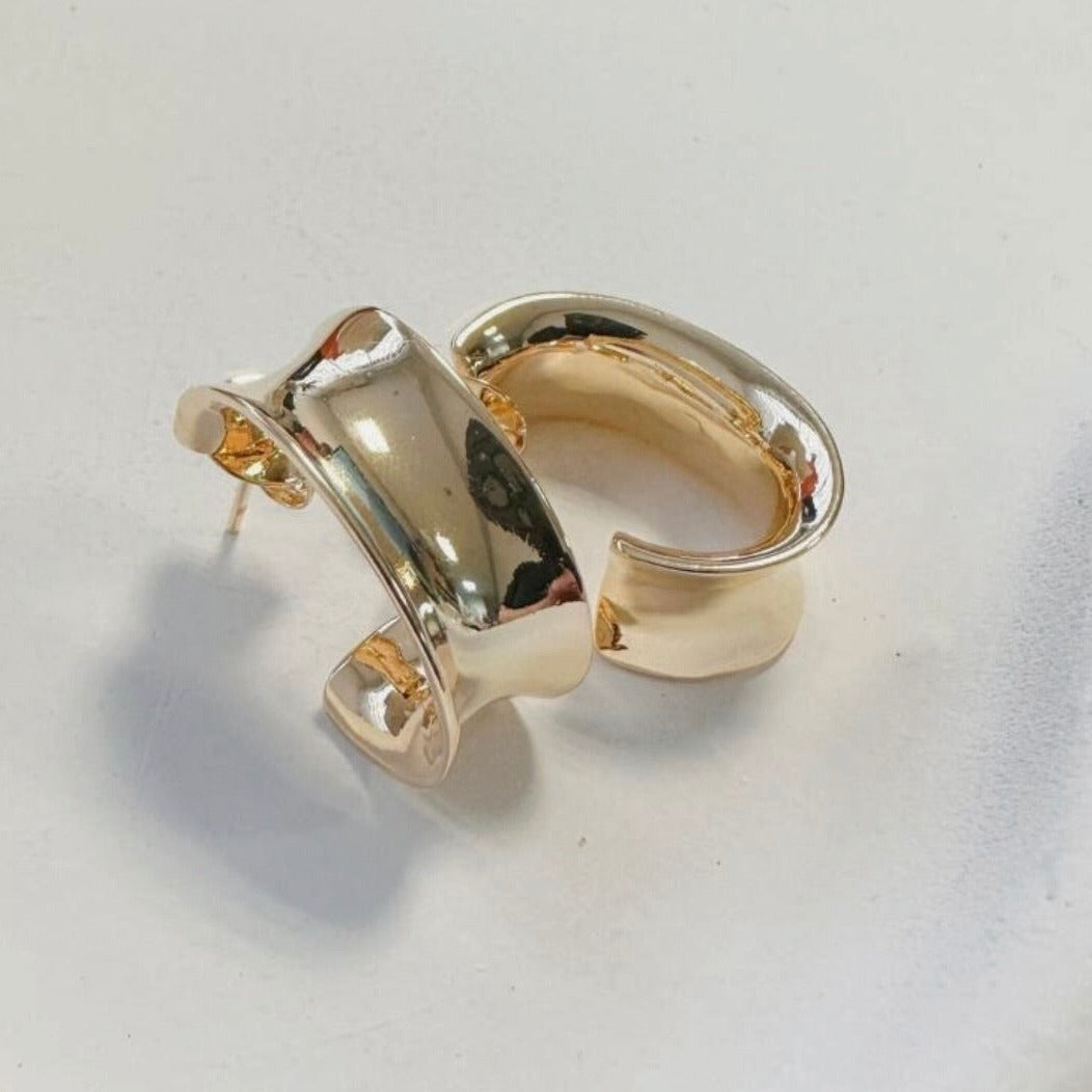 Statement Gold Hoops Earrings