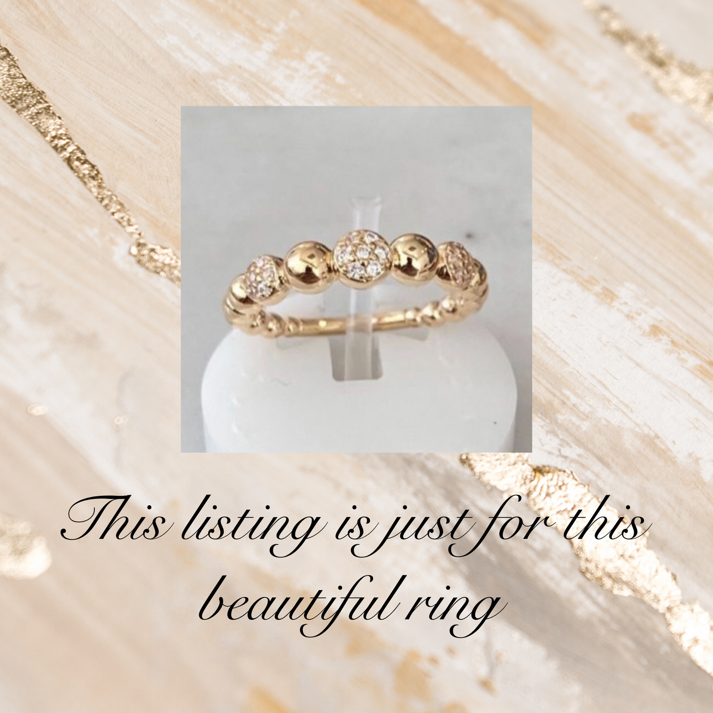 Beaded CZ Ring