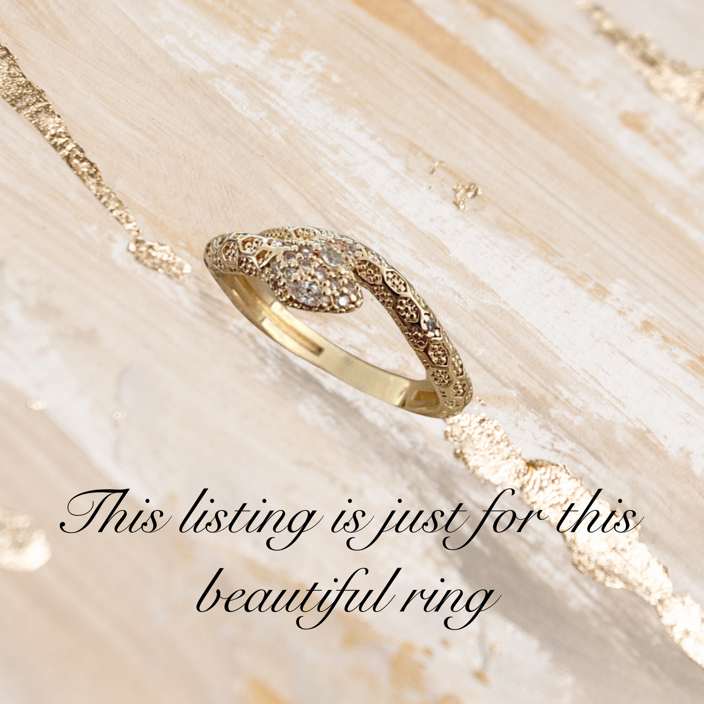 Snake CZ Ring.