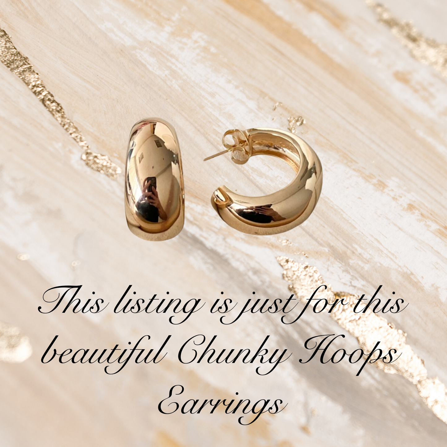 Chunky Gold Hoop Earrings