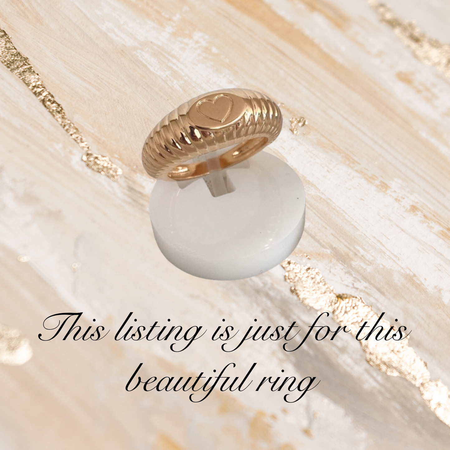 Croissant Heart Ring