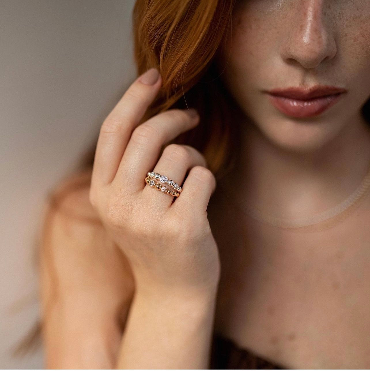 Beaded CZ Ring