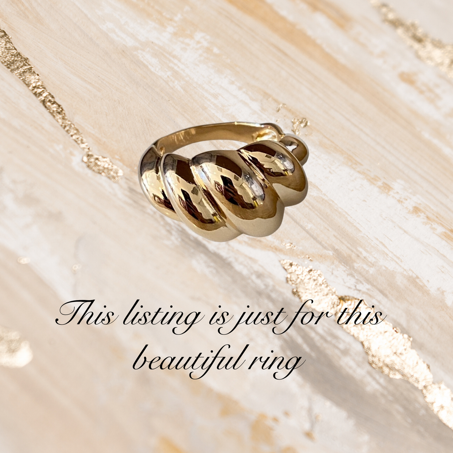 Gold Croissant Ring