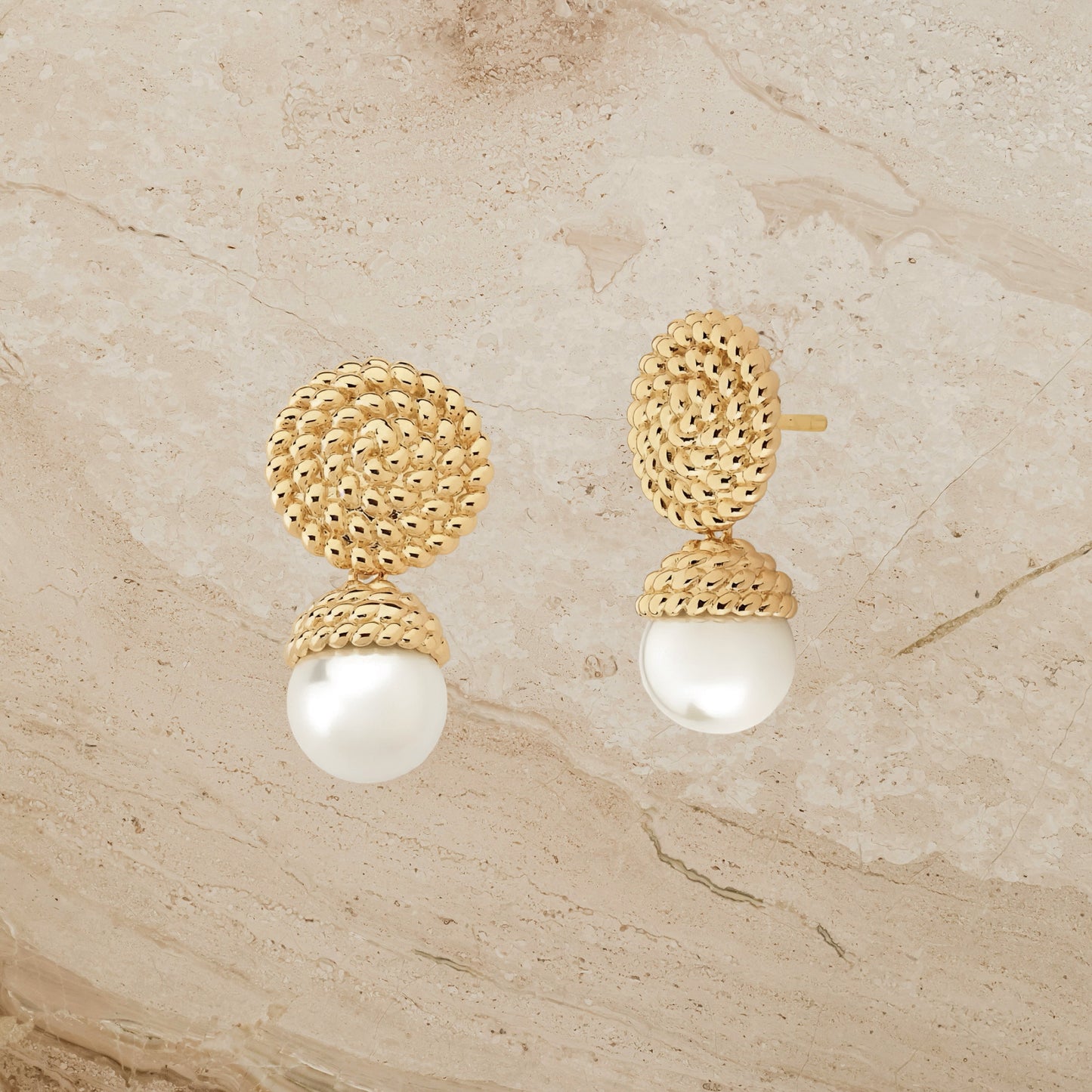 Vintage Parisian Inspired Statement Pearl Drop Earrings