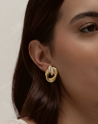 Elegant Bold Statement Earrings with CZ