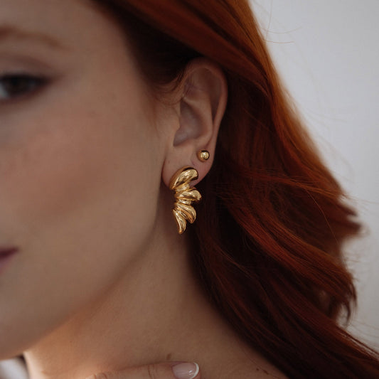 Abstract Gold Earrings