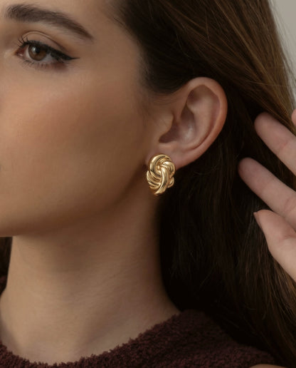 Vintage Parisian Inspired Knot Stud Earrings