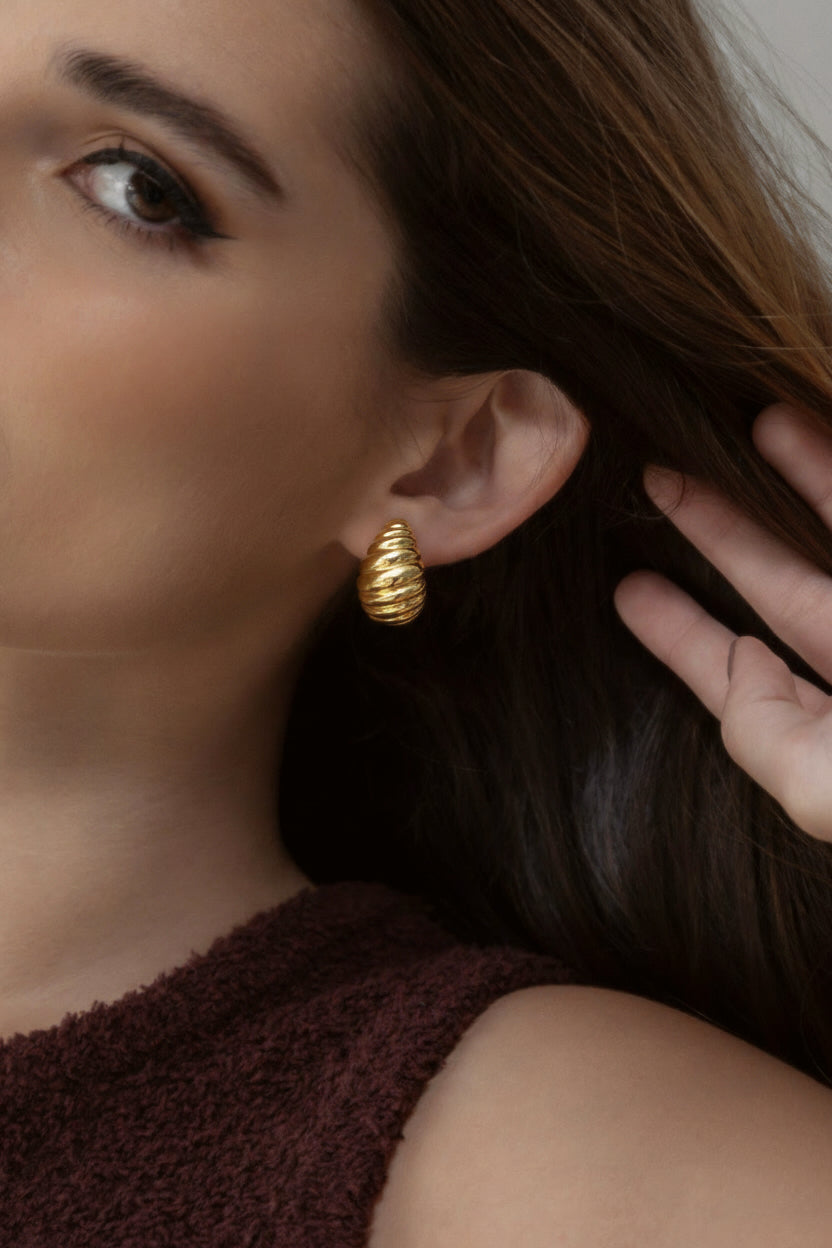 Vintage Parisian Inspired Croissant Earrings