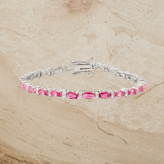 Ombre Pink Tennis Bracelet