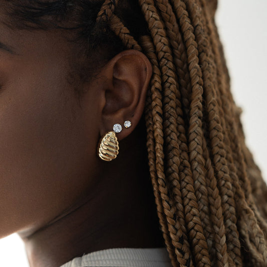 Croissant Teardrop Earrings