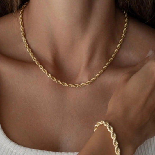 Minimalist Gold Rope Necklace