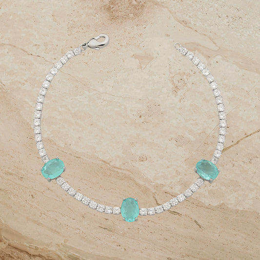 Aqua Tennis Bracelet
