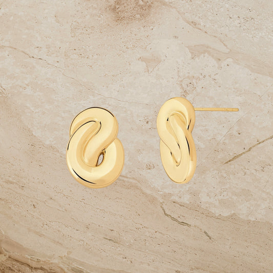 Classic Twist Knot Studs Earrings