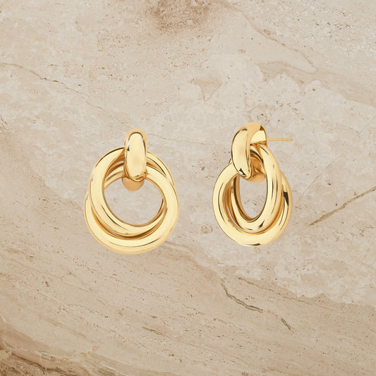 Vintage Inspired Knot Statement Earrings