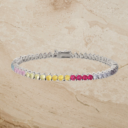 Rainbow Fade Tennis Bracelet
