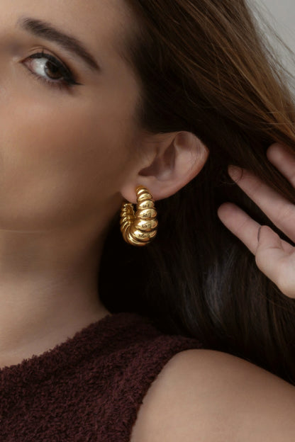 Parisian Bold Croissant Hoops