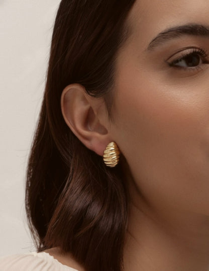 Vintage Parisian Inspired Croissant Earrings