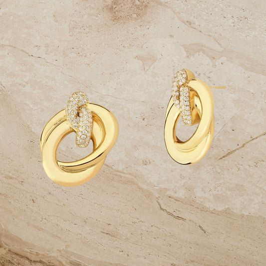Elegant Bold Statement Earrings with CZ
