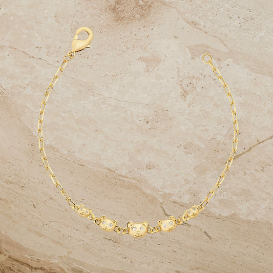 Super Tiny Bear Charm Bracelet