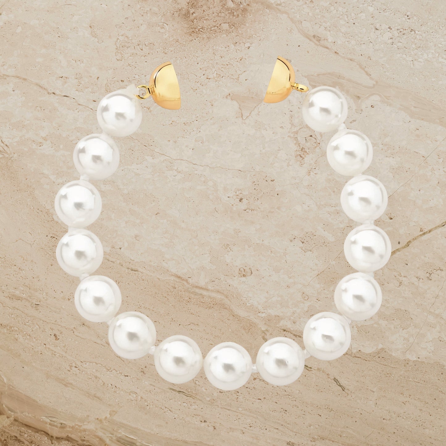 Timeless Big Shell Pearls Bracelet – Elegant Classic Design