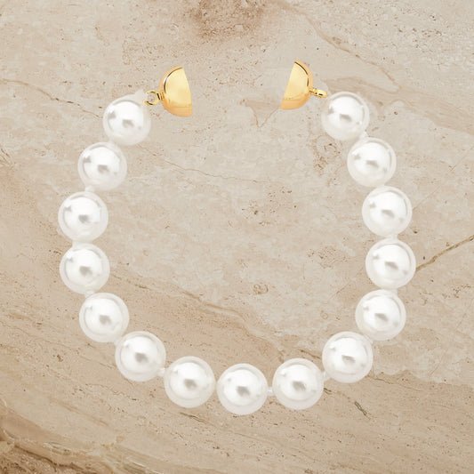 Timeless Big Shell Pearls Bracelet – Elegant Classic Design