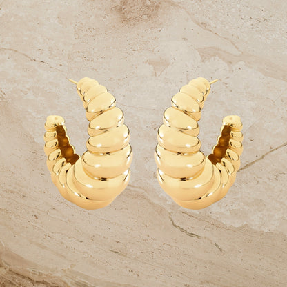 Parisian Bold Croissant Hoops