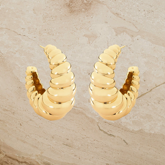 Parisian Bold Croissant Hoops