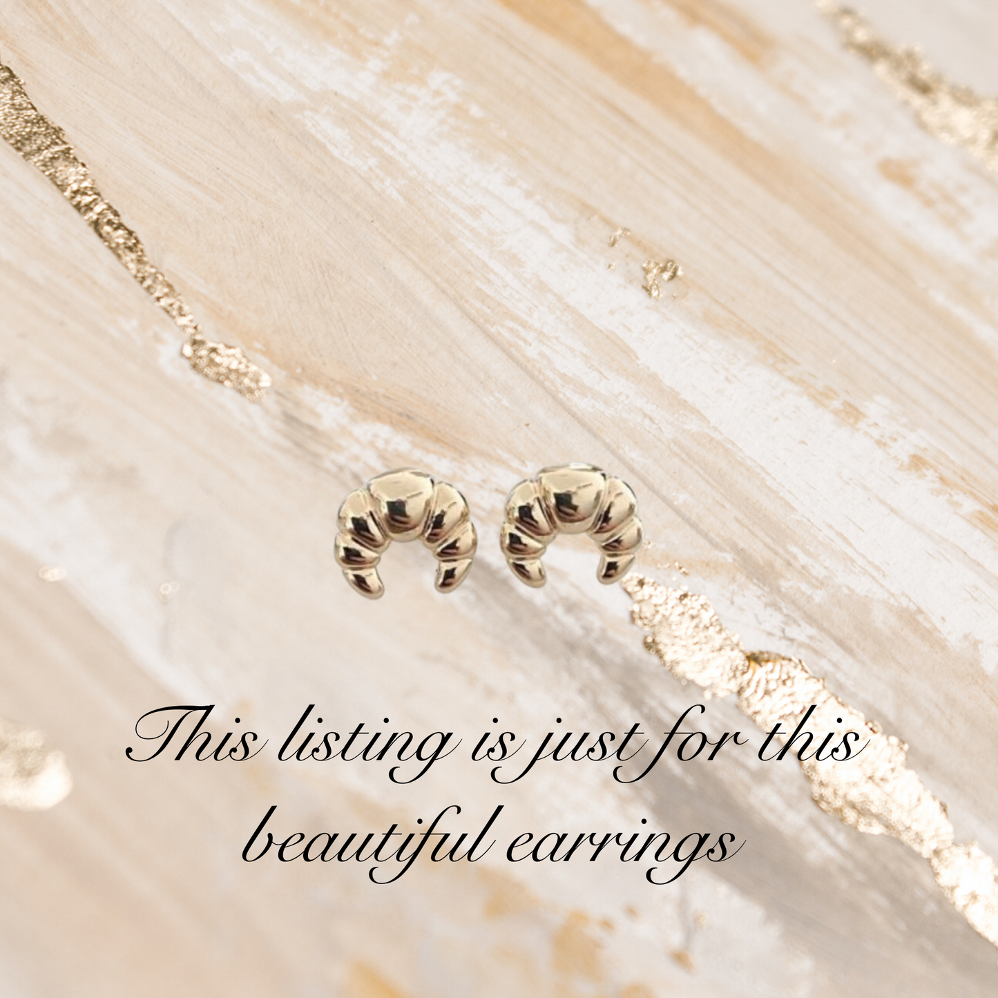 Tiny Croissant French Stud Earrings
