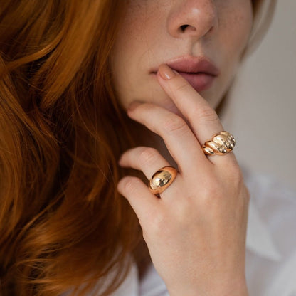 Gold Croissant Ring